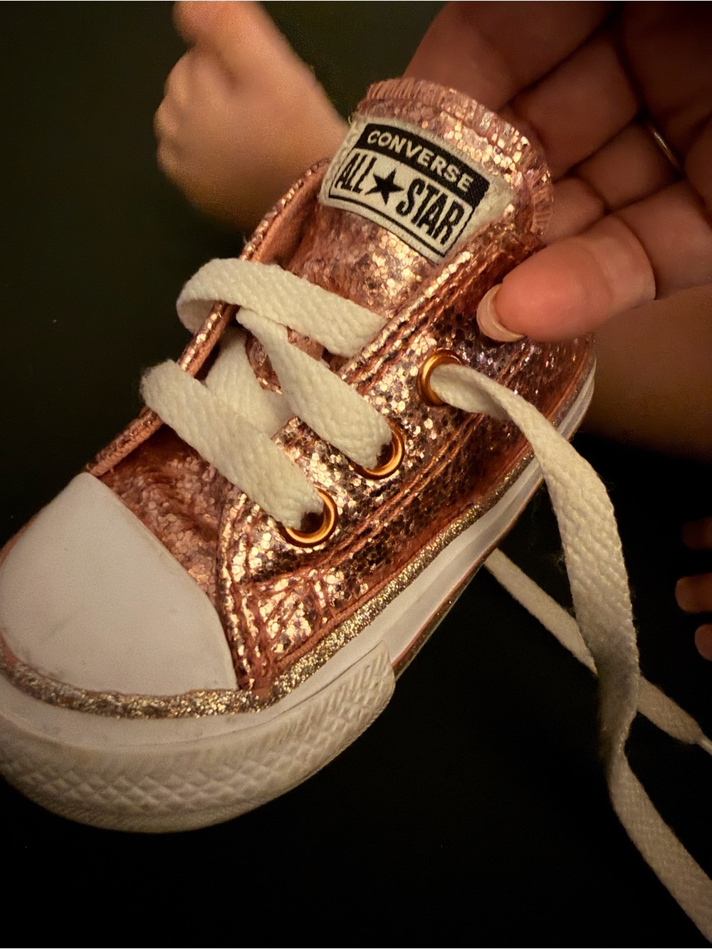 Converse Baby/Toddler Pink Glitter Sneakers